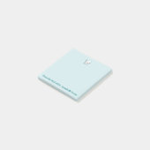 Blauwe tand en penseel post-it® notes (Schuin)