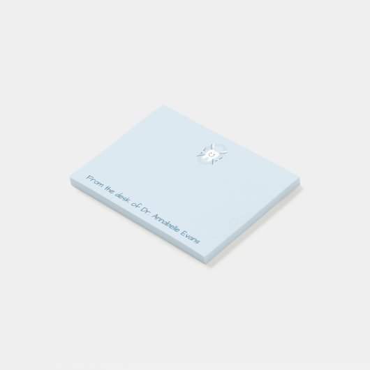 Blauwe tand post-it® notes (Schuin)