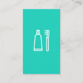 Blauwe tanden Logo | Tandheelkundig Visitekaartje (Achterkant)