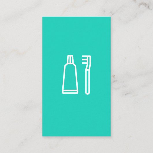 Blauwe tanden Logo | Tandheelkundig Visitekaartje (Achterkant)