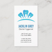 Blauwe tanden Logo | Tandheelkundig Visitekaartje (Voorkant)