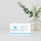 Blauwe Tanden Moderne Formele Branding Tandarts Visitekaartje (Staand voorkant)