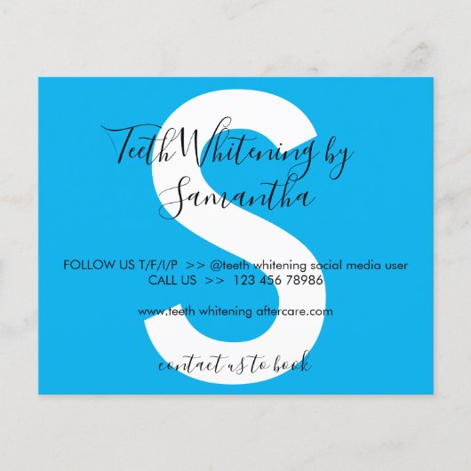 Blauwe Tanden Witten Nazorg Instructie Tip (Voorkant)