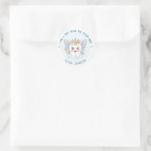 blauwe tandenfee ronde sticker (Tas)