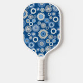 Blauwe tandwielen pickleball paddle (Achterkant)