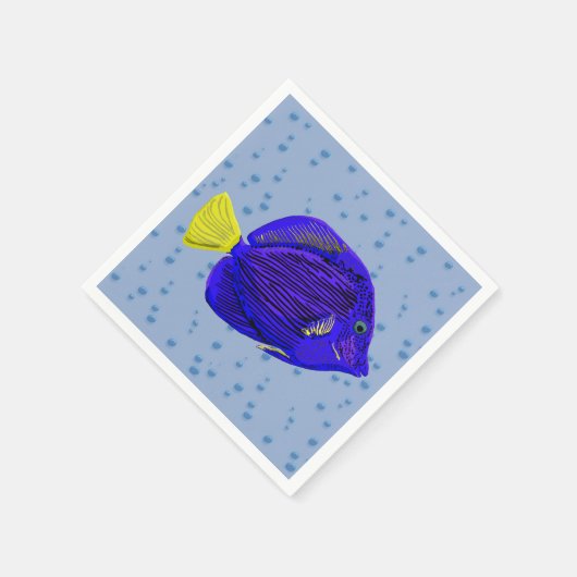 Blauwe tang vis servet (Hoek)