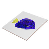 Blauwe tang vis tegeltje (Zijkant)