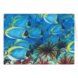 Blauwe tangs in poeder