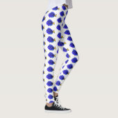 Blauwe tangvis cartoon illustratie leggings (Rechts)