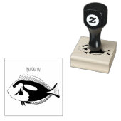 Blauwe tangvis cartoon illustratie rubberstempel (Gestempeld)