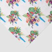 Blauwe tapijten met bladeren tissuepapier (Detail)