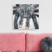 blauwe tarantula canvas afdruk (Insitu (Woonkamer))