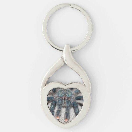 blauwe tarantula sleutelhanger (Voorkant)