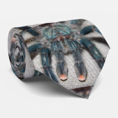 blauwe tarantula stropdas (Opgerold)