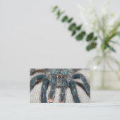 blauwe tarantula visitekaartje (Staand voorkant)