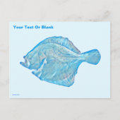 Blauwe tarbot briefkaart (Voorkant)