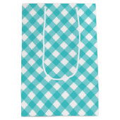 Blauwe Tartaar plaid zomer Medium Cadeauzakje (Achterkant)