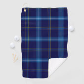 Blauwe Tartan Patroon Golfer's handdoek (Insitu)
