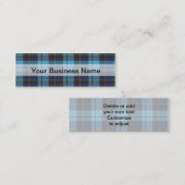 Blauwe tartan plaid mini visitekaartje (Voorkant / Achterkant)