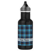 Blauwe tartan plaid waterfles (Rechts)