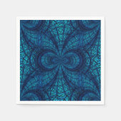 Blauwe Teal Sier Servetten (Voorkant)