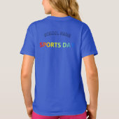 Blauwe teamstandaard, toonaangevend plein - sportd t-shirt (Achterkant)