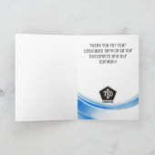 Blauwe-tech-golf-mijlestone jaargejaarde werknemer kaart (Binnen)