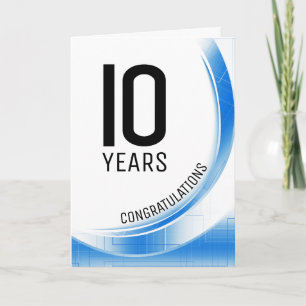 Blauwe-tech-golf-mijlestone jaargejaarde werknemer kaart