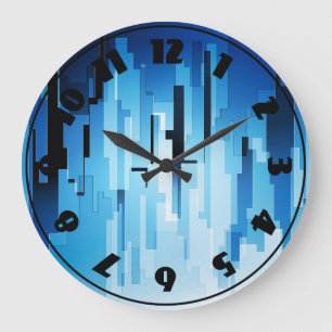 Blauwe Tech Kunstklok Grote Klok