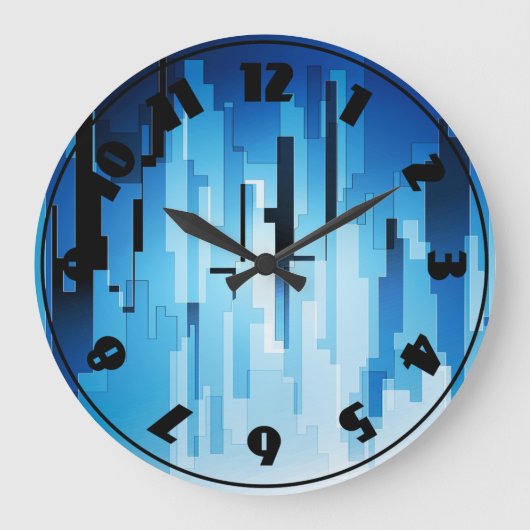 Blauwe Tech Kunstklok Grote Klok (Voorkant)