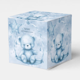 Blauwe Teddy Bear Favor Box Bedankdoosjes
