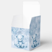 Blauwe Teddy Bear Favor Box Bedankdoosjes (Geopend)