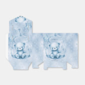 Blauwe Teddy Bear Favor Box Bedankdoosjes (Uitgevouwen)