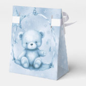Blauwe Teddy Bear Favor Box Bedankdoosjes (Achterkant)