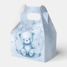 Blauwe Teddy Bear Favor Box Bedankdoosjes