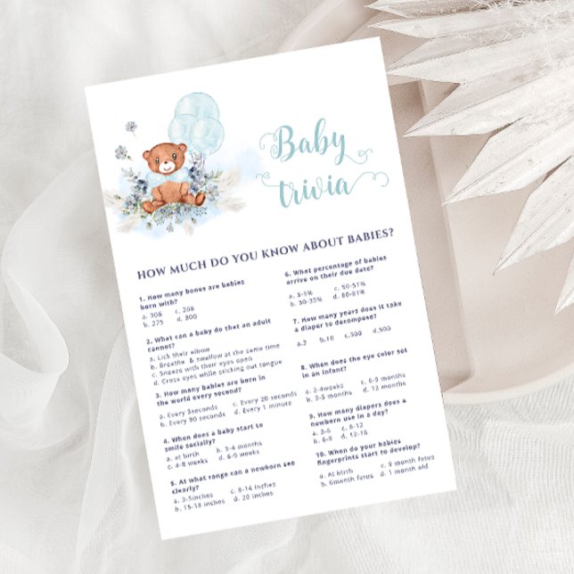 Blauwe Teddy Beer Ballonnen Barly Wachten Trivia G (Creator heeft geüpload)