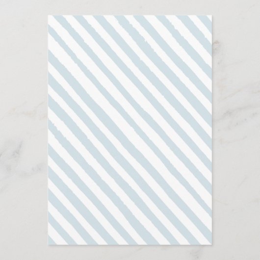 Blauwe teddy draagt baby shower ouders advieskaart (Achterkant)