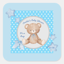 Blauwe teddy kleine start Sticker