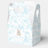 Blauwe teddybeer baby boy douche snoep gunst doos bedankdoosjes (Geopend)