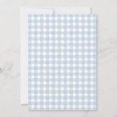 Blauwe teddybeer babyshower bedankkaart (Achterkant)