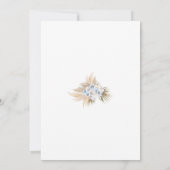 Blauwe teddybeer babyshower uitnodiging (Achterkant)
