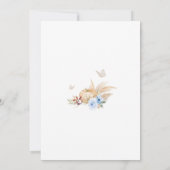 Blauwe Teddybeer Babyshower Uitnodiging (Achterkant)