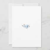 Blauwe teddybeer babyshower uitnodiging (Achterkant)