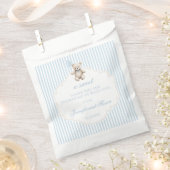 Blauwe teddybeer ballon baby jongen douche dank u bedankzakje (Geknipt)