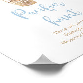 Blauwe Teddybeer ballon fopspeen Hunt spel Poster (Hoek)