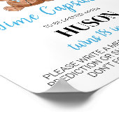 Blauwe Teddybeer Ballon Verjaardag Tijd Capsule te Poster (Hoek)