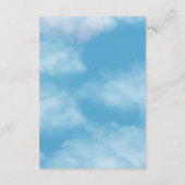 Blauwe Teddybeer ballonnen Baby luier Raffle Informatiekaartje (Achterkant)