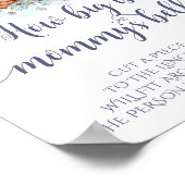 Blauwe Teddybeer ballonnen Hoe groot is mama's bui Poster (Hoek)