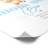 Blauwe teddybeer ballonnen mom-osa bar poster (Hoek)