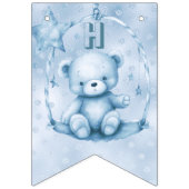 Blauwe teddybeer Bunting vlag Vlaggetjes (Tweede vlag)